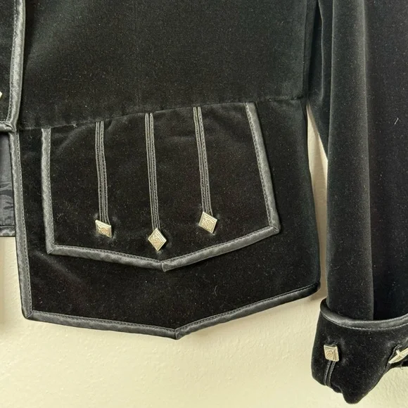 Ralph Lauren Black Velvet Women's Blazer - Picture 3 of 6